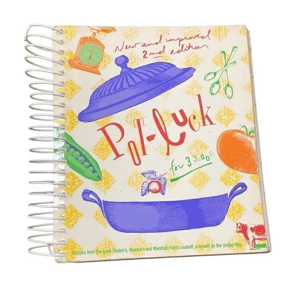 VTG New & Improved 2nd Edition POT-LUCK For 33,000 Hudson's Dayton 1993 Cookbook